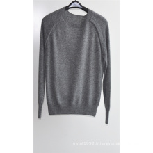 Hommes en rond chandail en tricot en pure couleur Pull